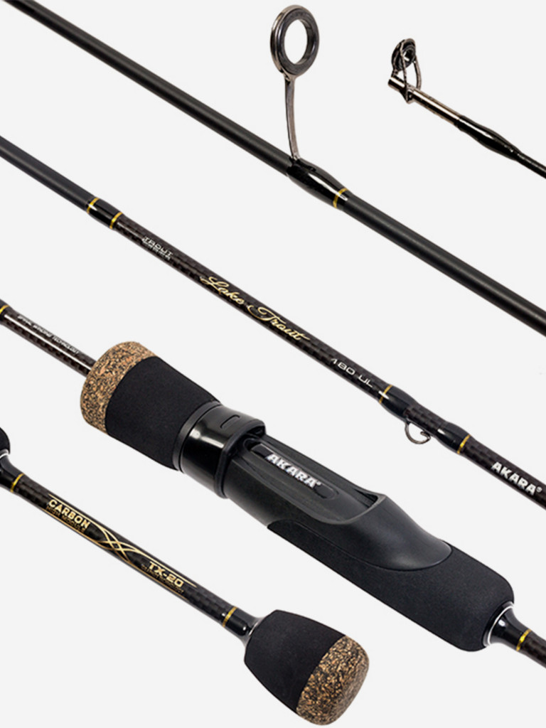 Спиннинг штекерный углеволоконный 2 колена Akara Lake Trout UL (1-8) 1,98 м