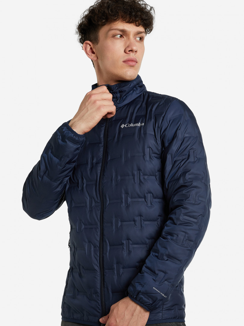 фото Куртка пуховая мужская columbia delta ridge down jacket, синий