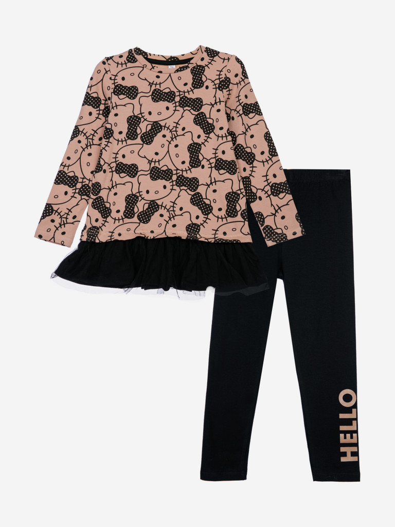 Комплект для девочек: лонгслив, легинсы PlayToday