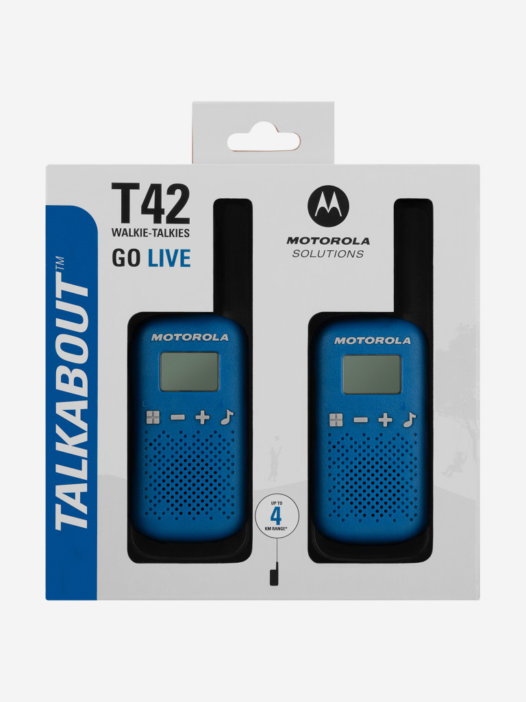 Комплект из двух радиостанций Motorola T42 BLUE (TALKABOUT)