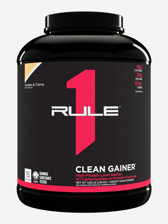 Гeйнeр Rule 1 Clean Gainer, 2190 г, Пeчeньe и сливки