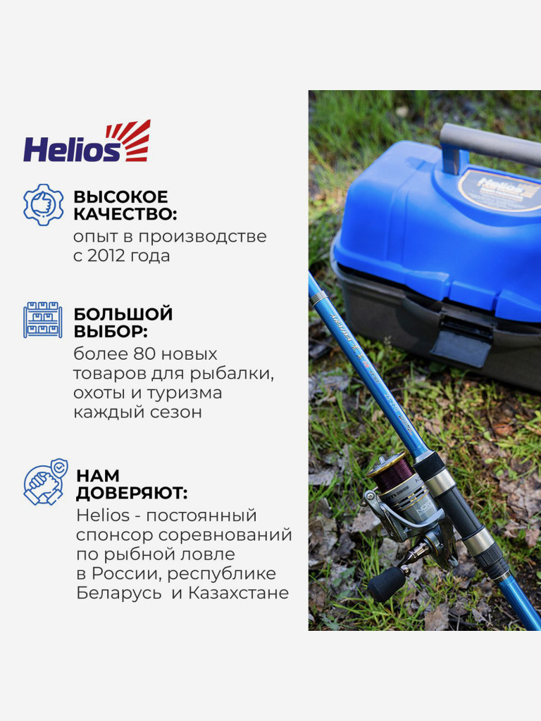 Ящик рыболова трехполочный синий (T-HS-FB3-B) Helios