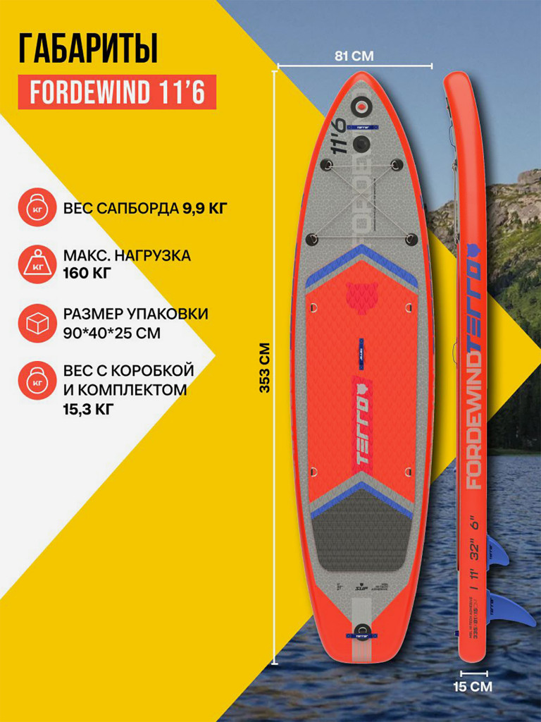 Сапборд TERRO - FORDEWIND 11'6
