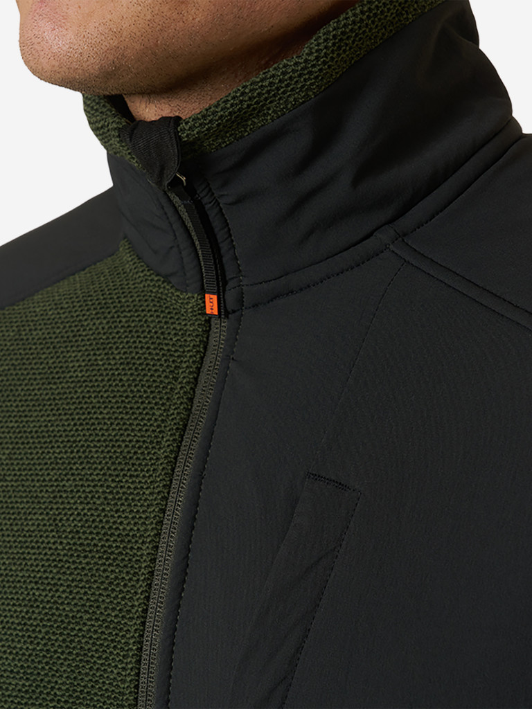 Кофта мужская на молнии HUT URMAN флисовая для охоты, зеленая