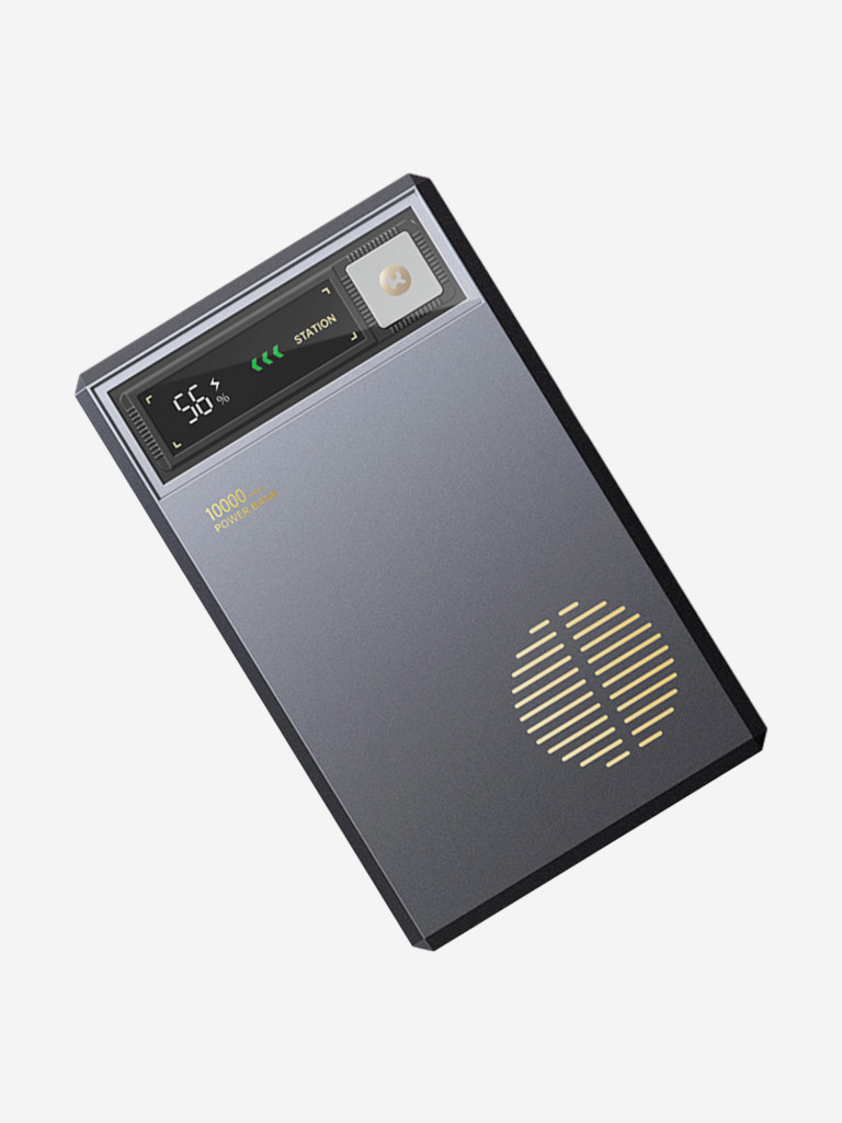 Внешний аккумулятор с авторским дизайном ROCK PD20W Retro Magnetic Wireless Power Bank 10000mAh серый