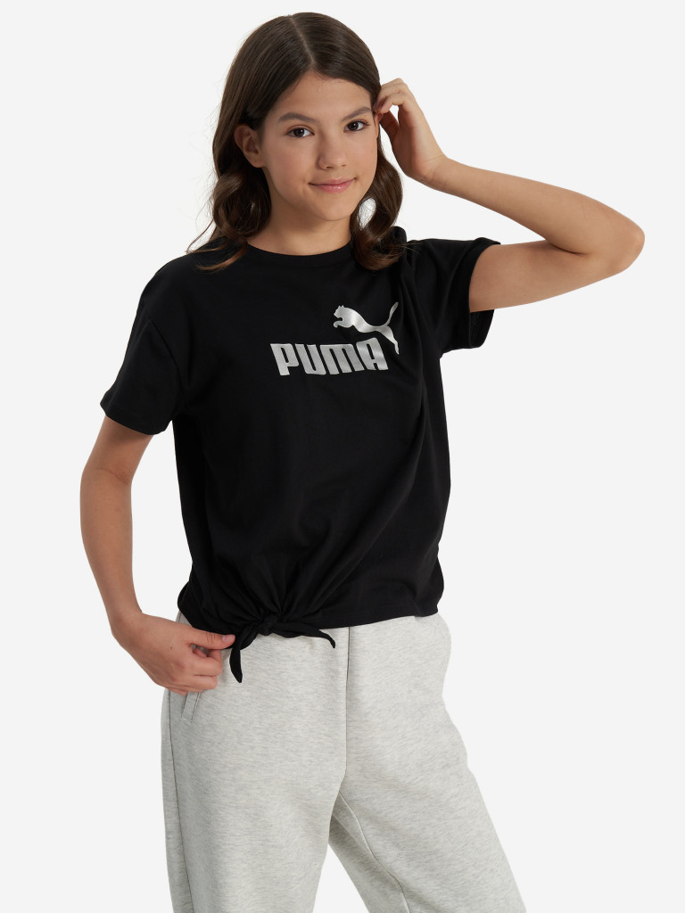 Футболка для девочек PUMA Ess+ Logo Knotted