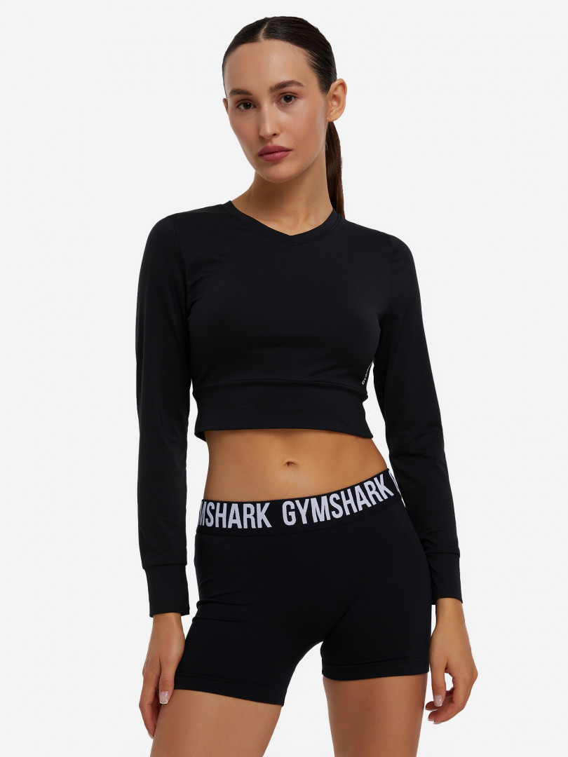 фото Лонгслив женский gymshark, черный