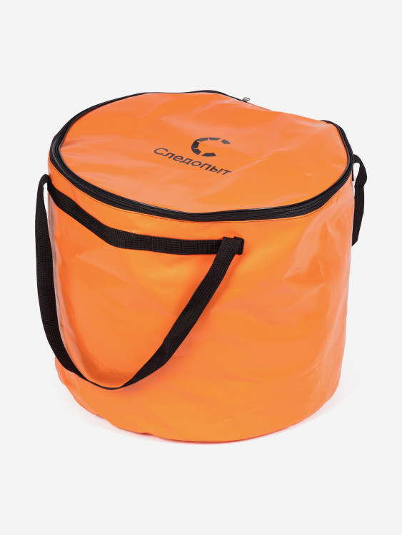 Ведро с крышкой Следопыт для рыбы, ПВХ, 49х49х40 см, цвет оранжевый.