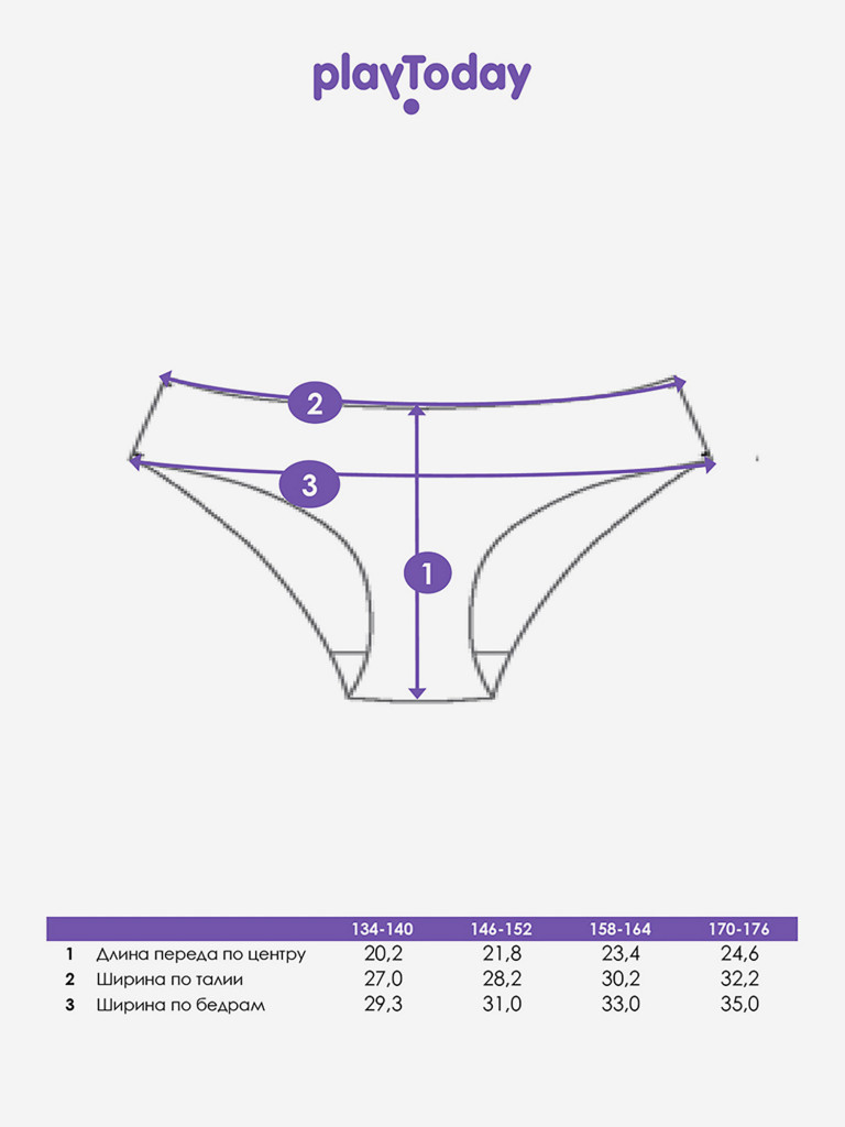 Трусы для девочек, 2 шт PlayToday