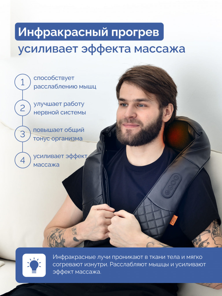 Массажер для шеи и плеч GESS Kragen, электрический массажер
