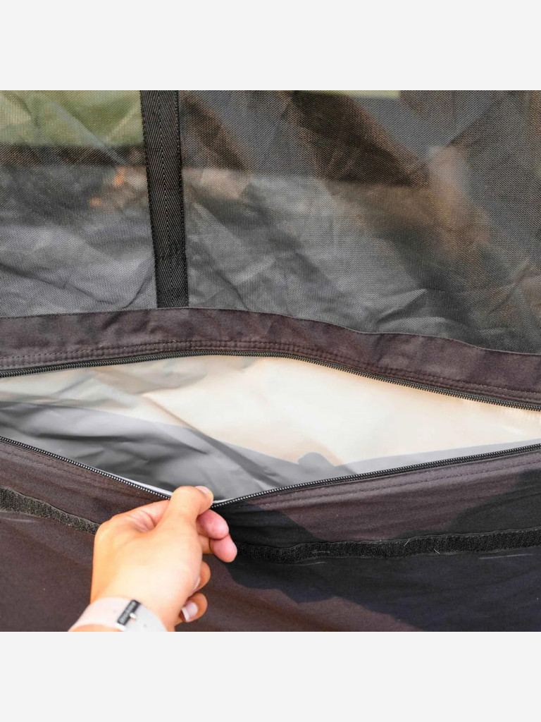 Надувная палатка Coody 8.0 Black, 320×250×220 см, 2–4 человека, 2 входа, навес