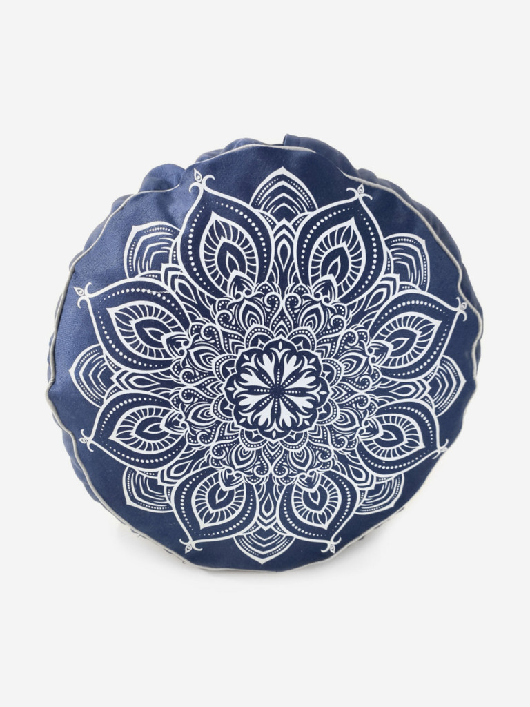 Подушка для медитации Mandala Blue, синий, размер 30 х 30 х 15 см вес 2 кг состав гречишная лузга