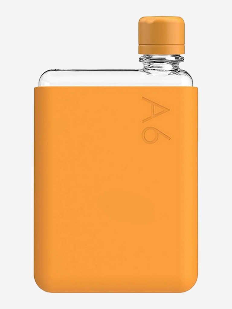 Бутылка с силиконовым чехлом Memobottle A6, оранжевый