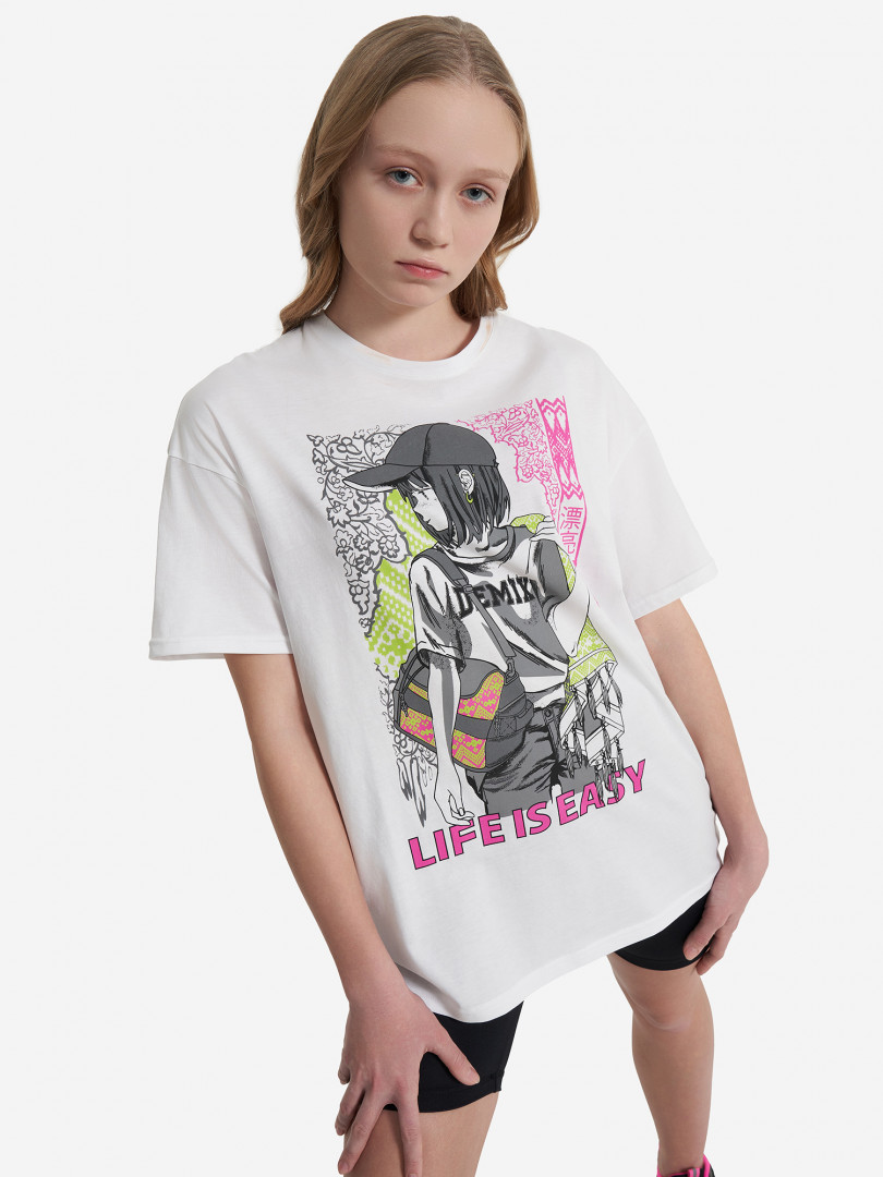 Футболка для девочек Demix Белый 499₽