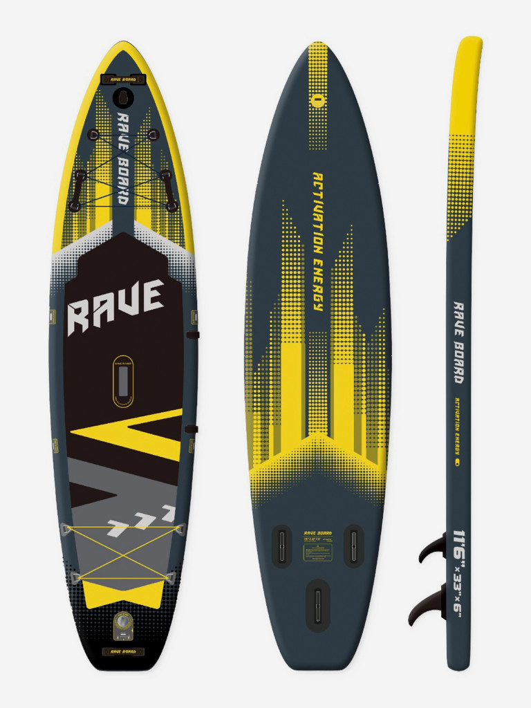SUP-доска Rave Board 101A Pro 350*83*15,полный комплект