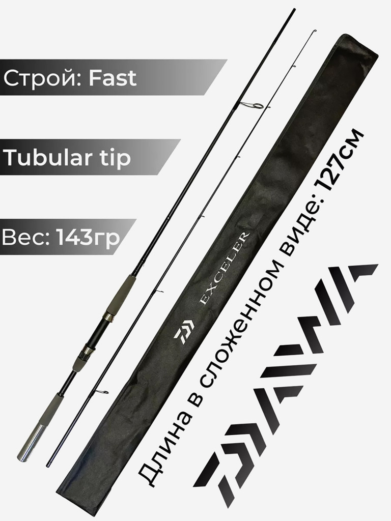 Спиннинг Daiwa Exceler 802MLFS 244 см 7-28 гр