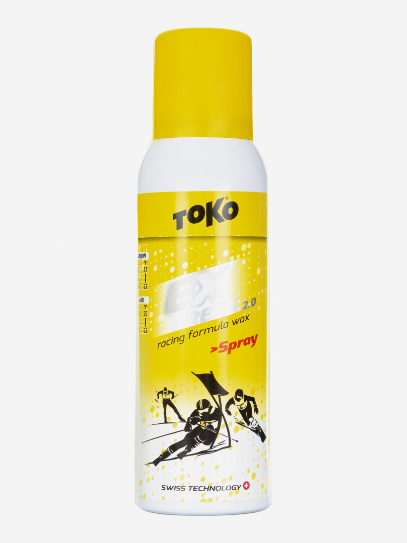 фото Мазь скольжения toko express racing spray 125 мл 0 °c — -30 °c, желтый