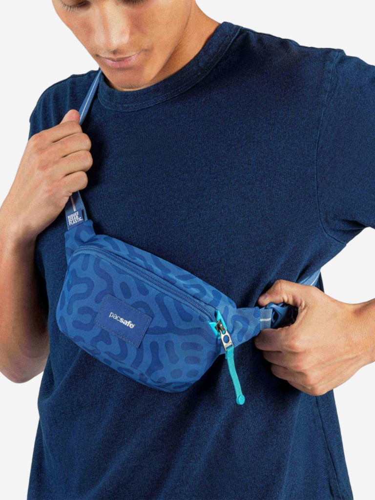 Сумка слинг антивор Pacsafe GO Micro Sling, Cerulean Blue, 1 л.