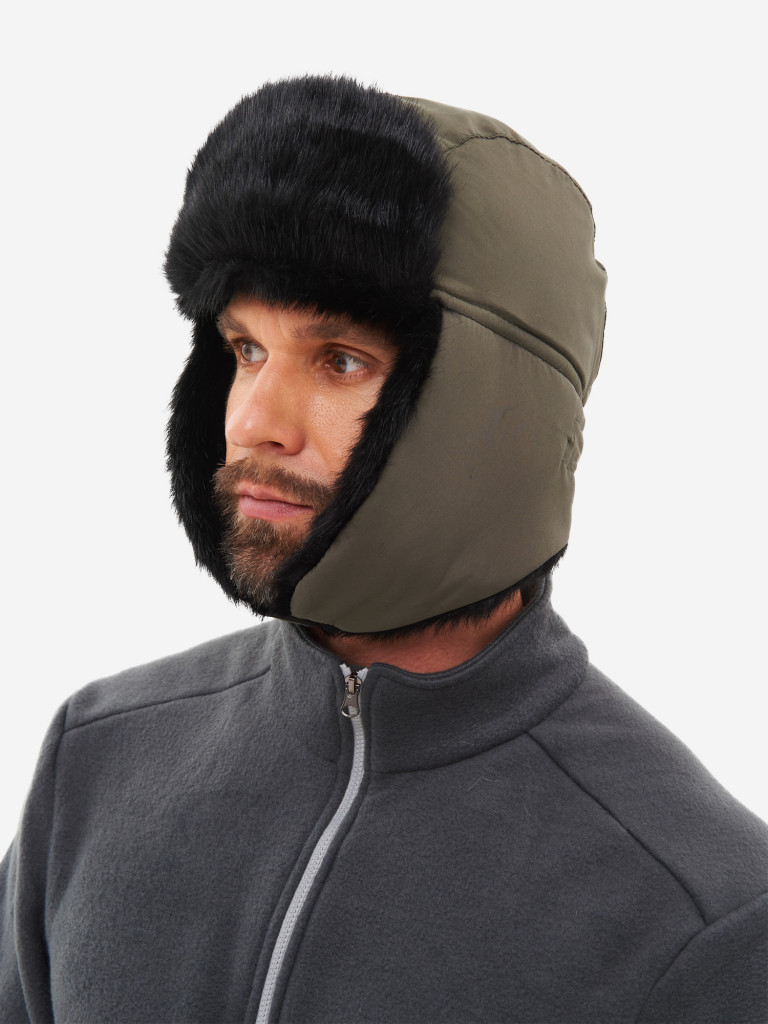 Шапка-ушанка мужская зимняя меховая с маской Huntsman Евро Норка