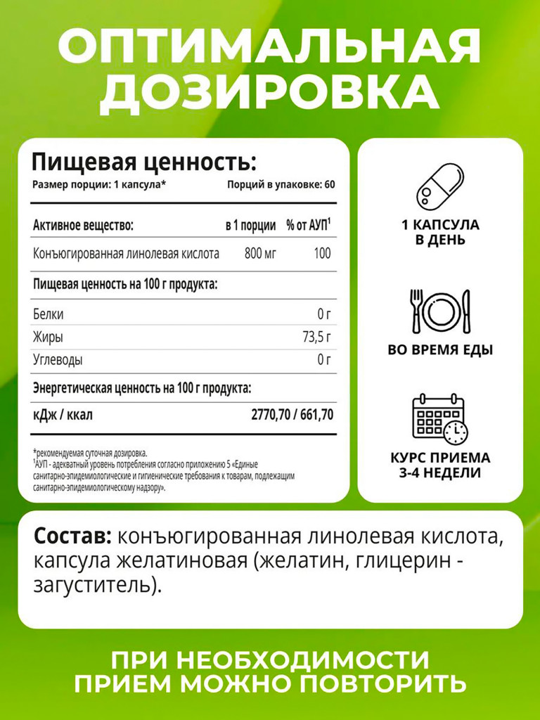 Жиросжигатель 1WIN fat burner day, 60 капсул