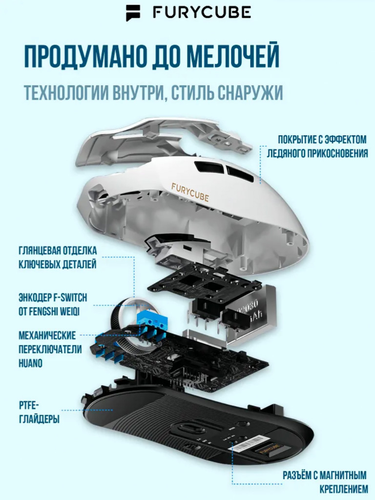 Игровая мышь QUALIGO Furycube G9 PRO беспроводная