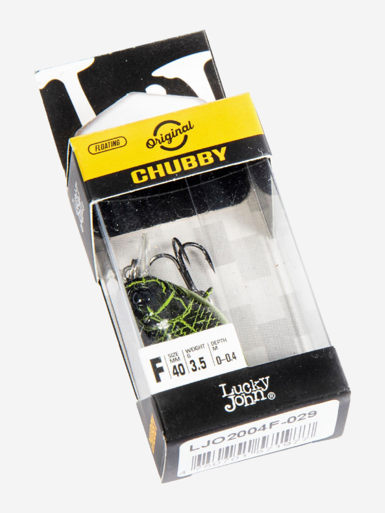 Воблер LUCKY JOHN Original CHUBBY F, длина 4 см, крэнк для щуки, голавля, жереха, язя, окуня