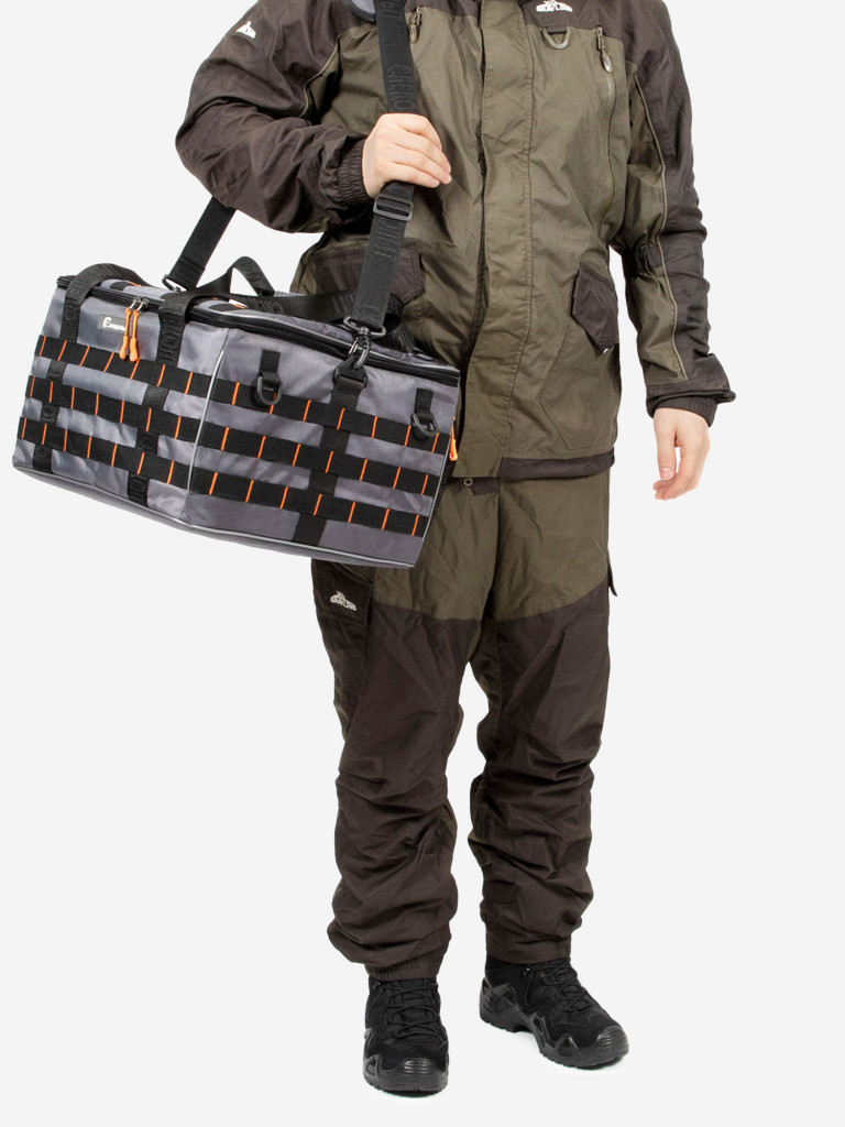 Сумка рыболовная Следопыт Base Lure Bag XXL, 38х38х25 см, цвет серый + 7 коробок Luno.
