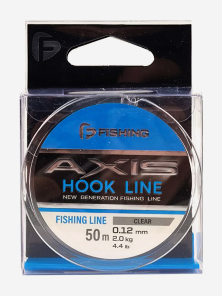 Леска F-FISHING Axis Hook Line Clear 50м 0,12мм 2кг 4,4lb