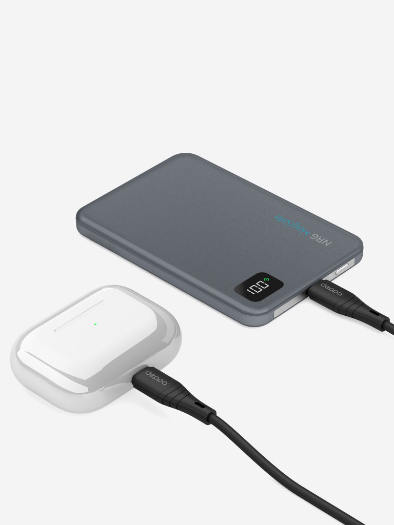 Внешний аккумулятор NRG MageSafe Alum 5000 мА-ч (18Вт-ч), Qi