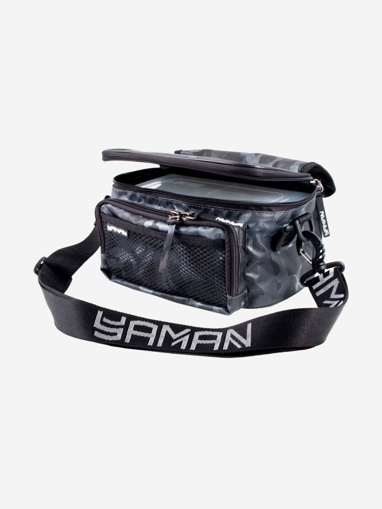 Сумка рыболовная Yaman Sling Lure Bag M, 26х14х22 см, цвет серый камуфляж + 3 коробки LUNO.