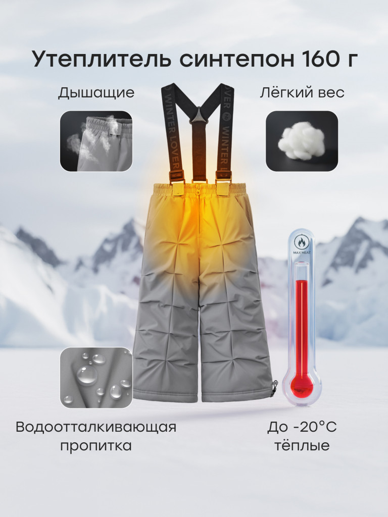 Брюки утепленные Happy Baby