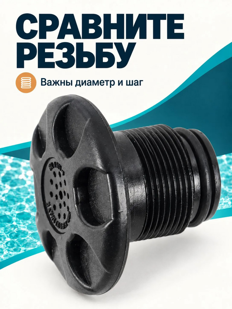 Клапан сброса давления Mariva для лодки ПВХ, предохранительный, 4.6-6 PSI, черный