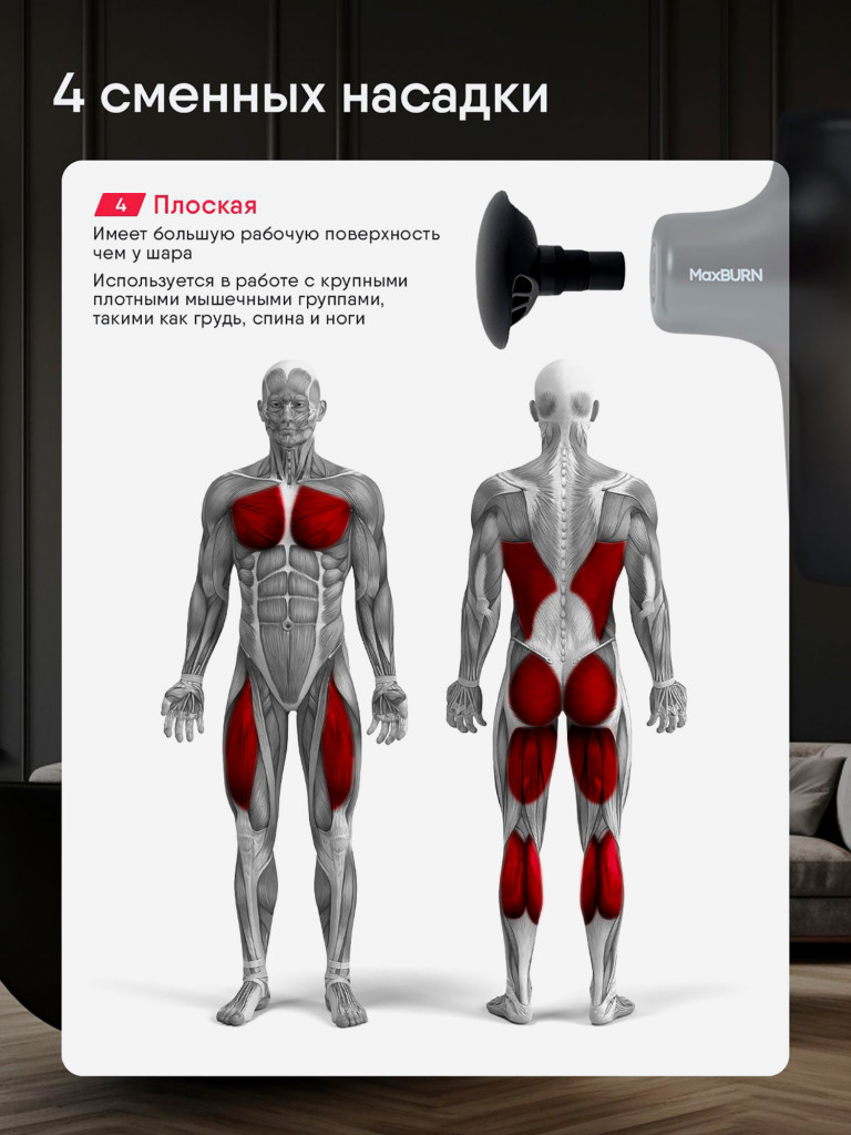 Массажер для всего тела перкуссионный Ergonova MaxBurn GUN + вибрационный антицеллюлитный