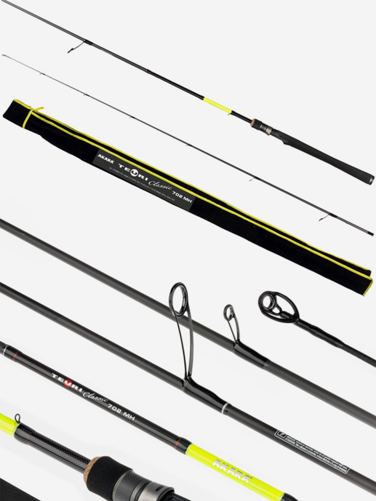 Спиннинг штекерный углеволоконный 2 колена Akara Teuri Classic MH702 TX-30 (14-35) 2,1 м