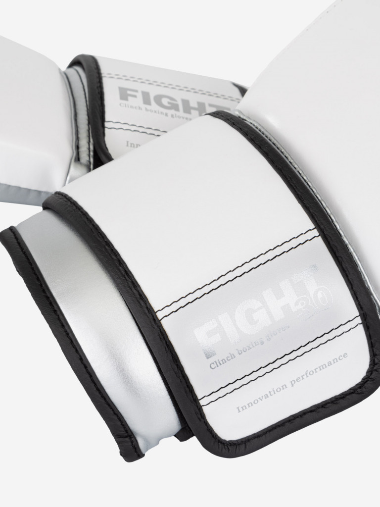 Перчатки боксерские Clinch Fight 3.0 бело-серебристые
