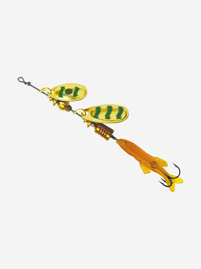 Блесна для рыбалки вертушка Mepps TANDEM PERCH, Gold/Green (блистер)