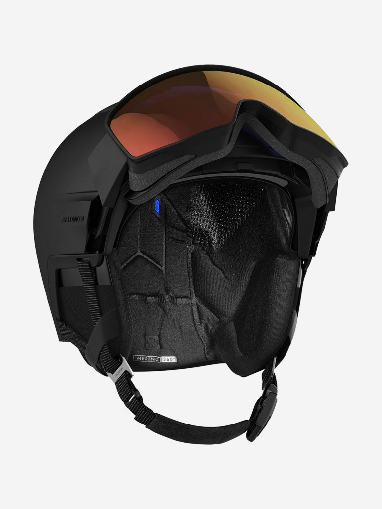 Горнолыжный шлем с визором Salomon Driver Prime Sigma Plus Черный Cat. 2+2 (с доп. визором)