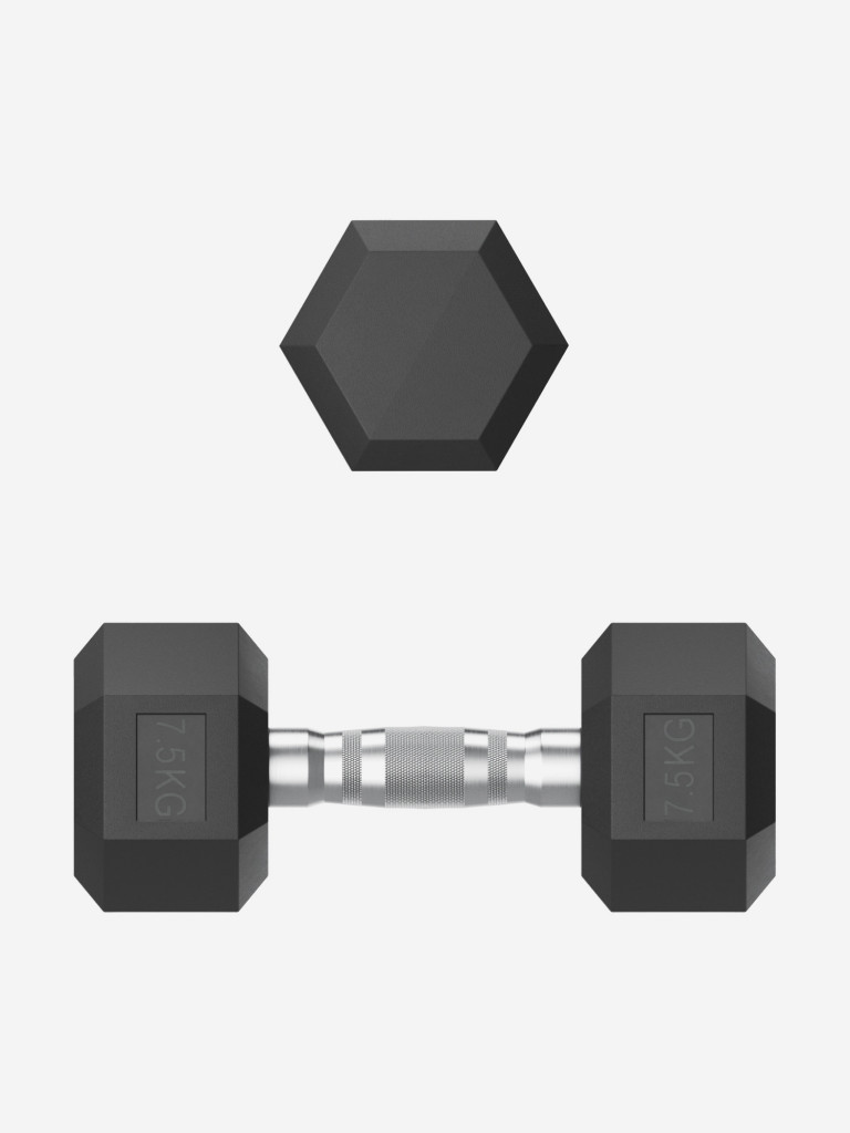 Гантель гексагональная UNIX Fit обрезиненная 7,5 кг