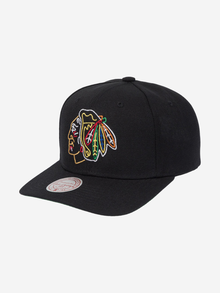 Бейсболка MITCHELL NESS HP9572-CBHBLCK Chicago Blackhawks NHL (черный)