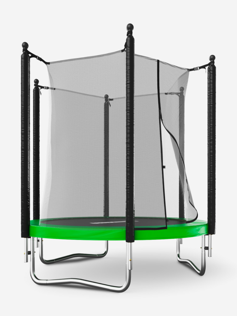Батут каркасный UNIX Line Simple 6 ft Green с внутренней защитной сеткой, общий диаметр 183 см, до 100 кг