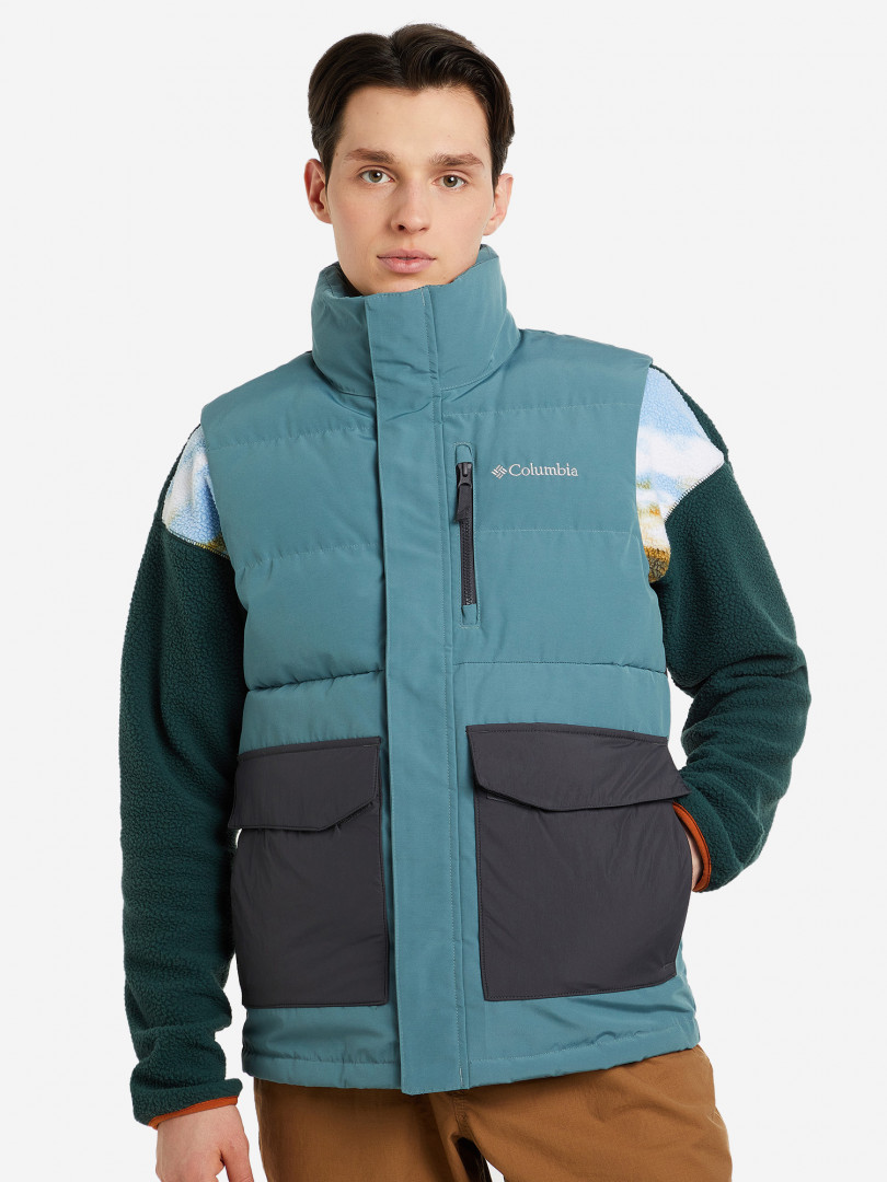 фото Жилет утепленный мужской columbia marquam peak fusion vest, зеленый