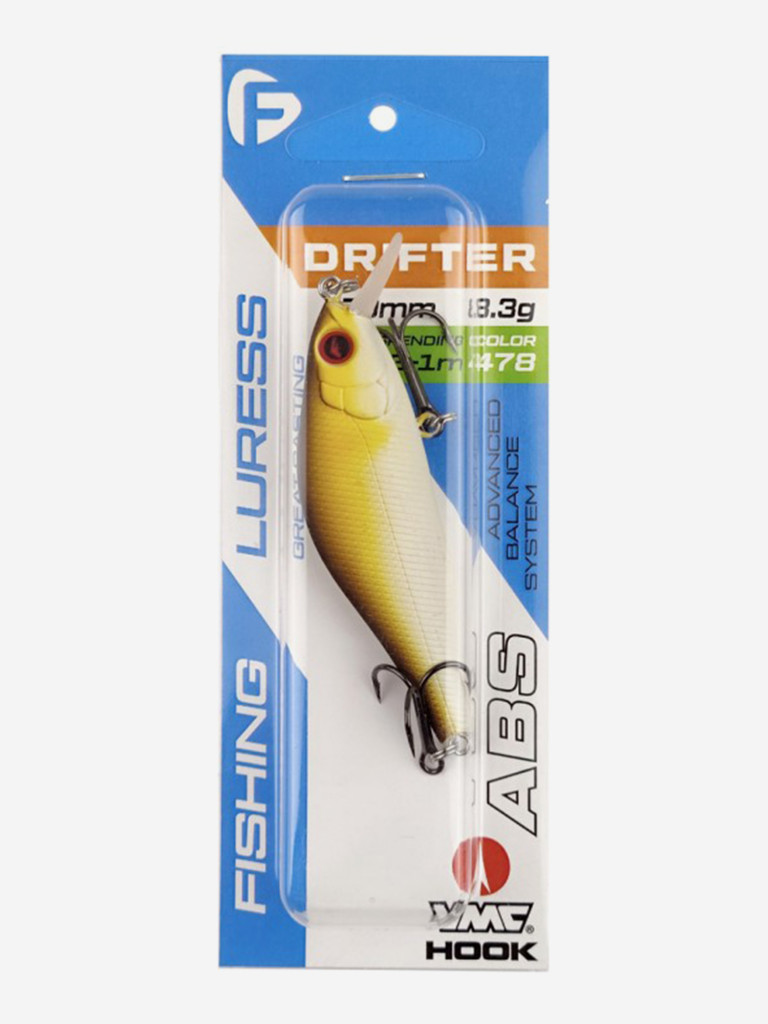 Воблер F-FISHING Drifter 70мм 8.3г 0.3-1.0м 478 Суспендр