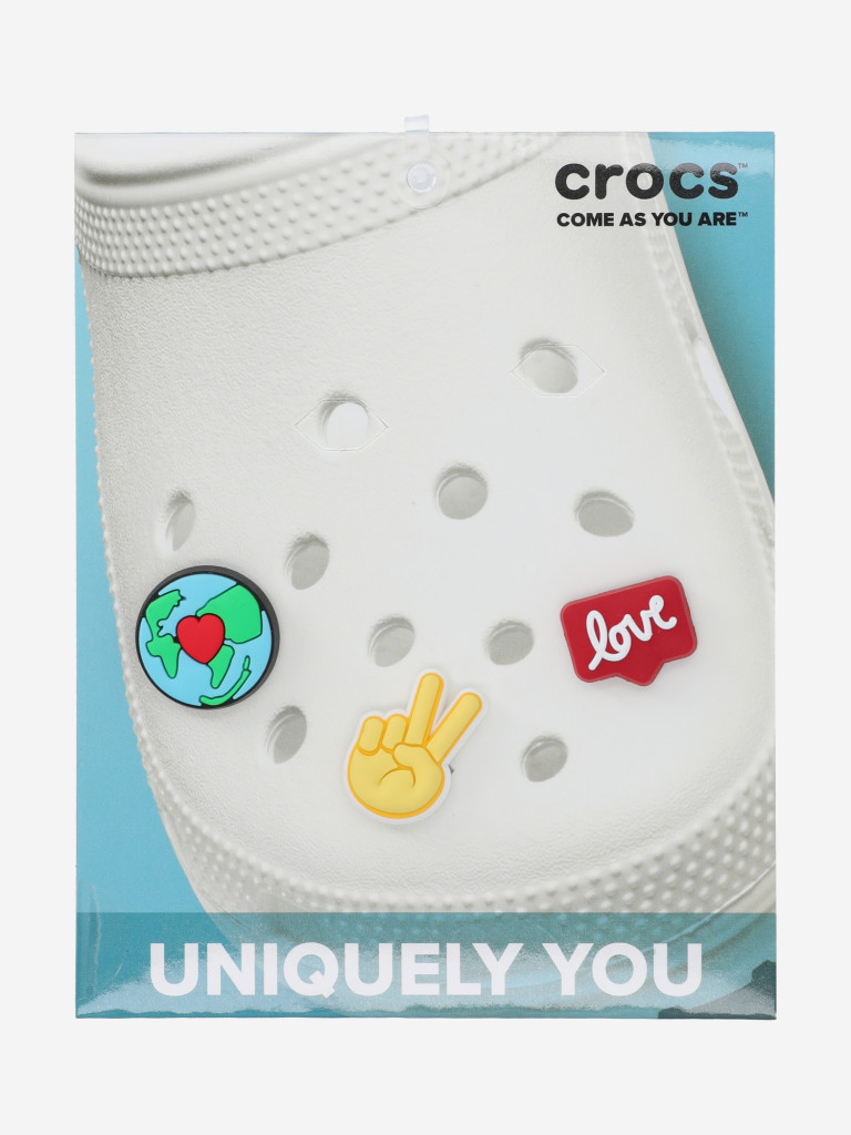 Украшение для обуви Crocs Jibbitz Peace and Love