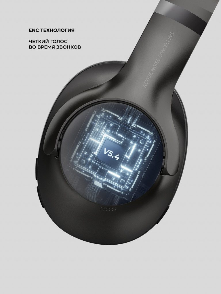 Беспроводные накладные наушники Stereo Ultra, bluetooth 5.4, шумоподавление ANC/ENC, 500мАч