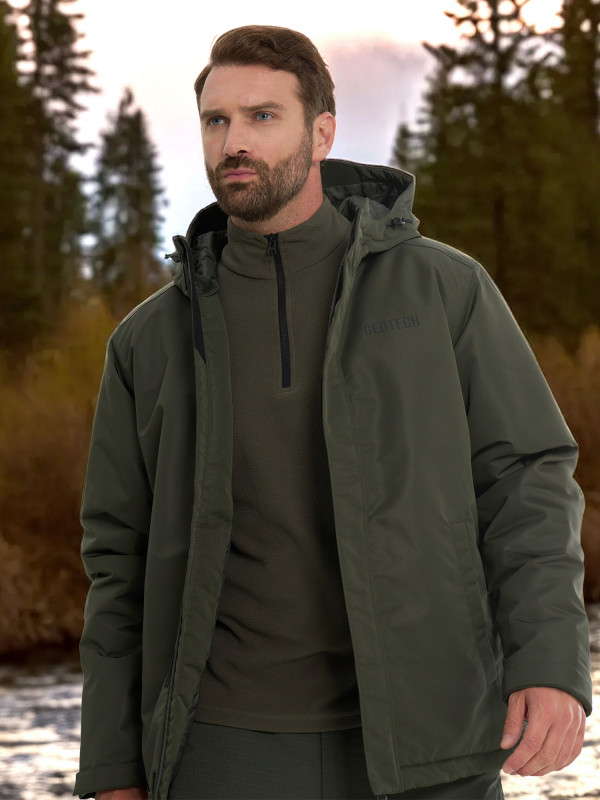 Куртка утепленная мужская Geotech арт. 130772 темно-зеленый цвет — купить за 6999 руб., отзывы в интернет-магазине Спортмастер