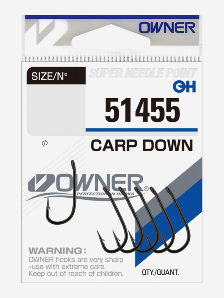 Крючок OWNER Carp Down BC №8 6шт