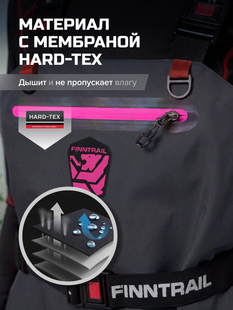 Вейдерсы женские мембранные FINNTRAIL Rachel BF с сапогом
