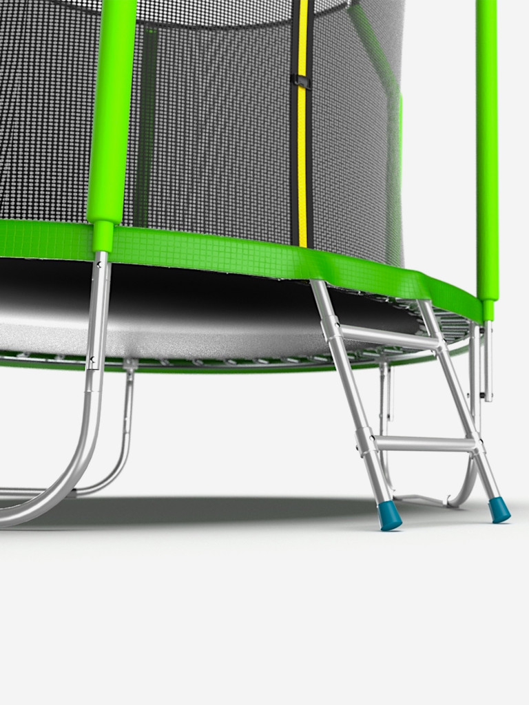 Батут каркасный EVO JUMP Cosmo 8ft зеленый, защитная сеть, диаметр 244 см