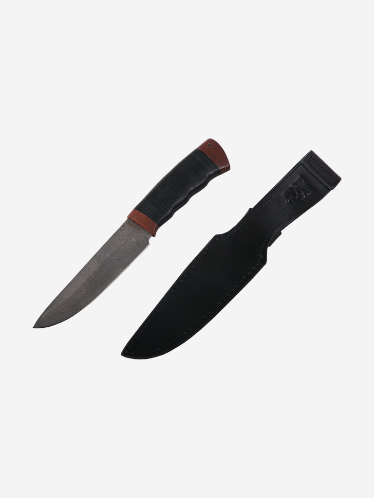 Нож Златоустовский оружейный завод Пума (нержавеющая дамасская сталь, кожа/текст.) нож для туризма