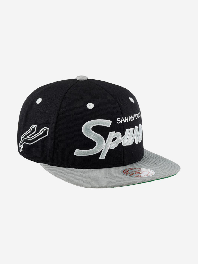 Бейсболка с прямым козырьком MITCHELL NESS MN-ND49Z-2TSCRIPT-SASPURS San Antonio Spurs NBA